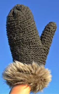 GUANTES PELUCHE DE LANA PARA DAMA